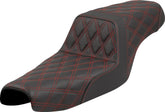 Saddlemen Step Up LS Seat, Red Stitch - 04-22 Sportster (Forty-Eight and 12L Tank) Seat Saddlemen