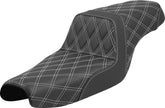 Saddlemen Step Up LS Seat, White Stitch - 04-22 Sportster (Forty-Eight and 12L Tank) Seat Saddlemen