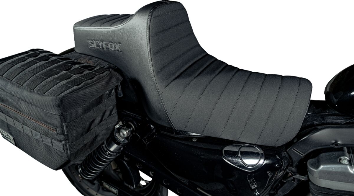 Slyfox Seathighnoon Vinyl W/Slipstop SEATS-FOR HARLEY SPORTSTER Slyfox