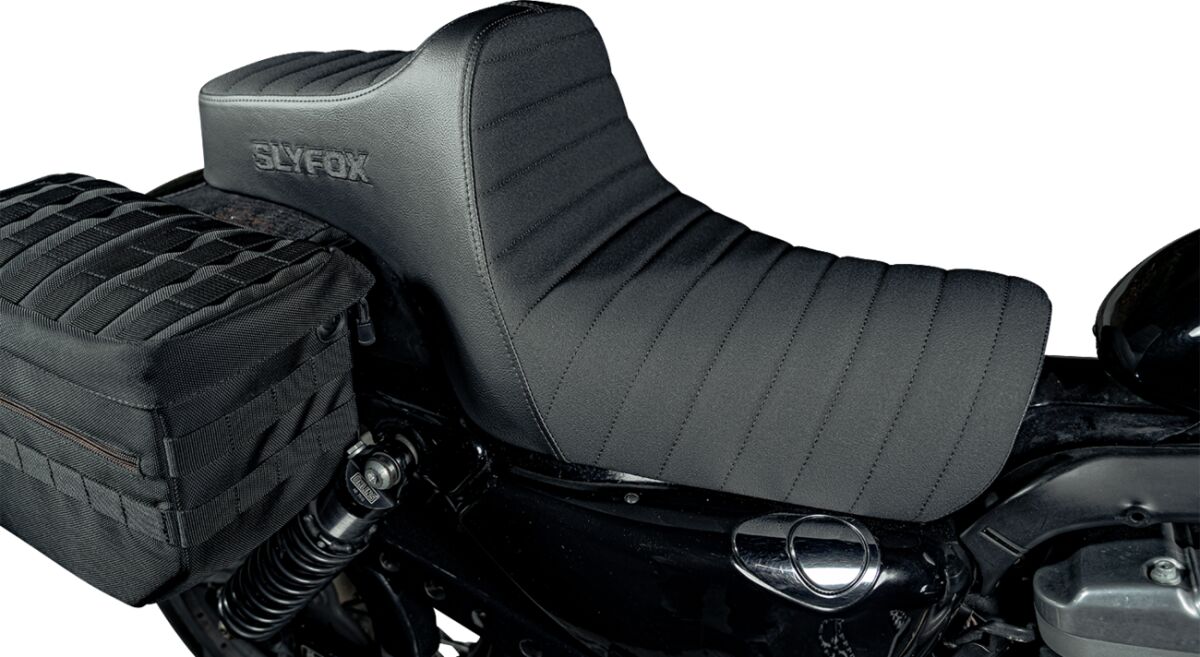 Slyfox Seathighnoon Vinyl W/Slipstop SEATS-FOR HARLEY SPORTSTER Slyfox