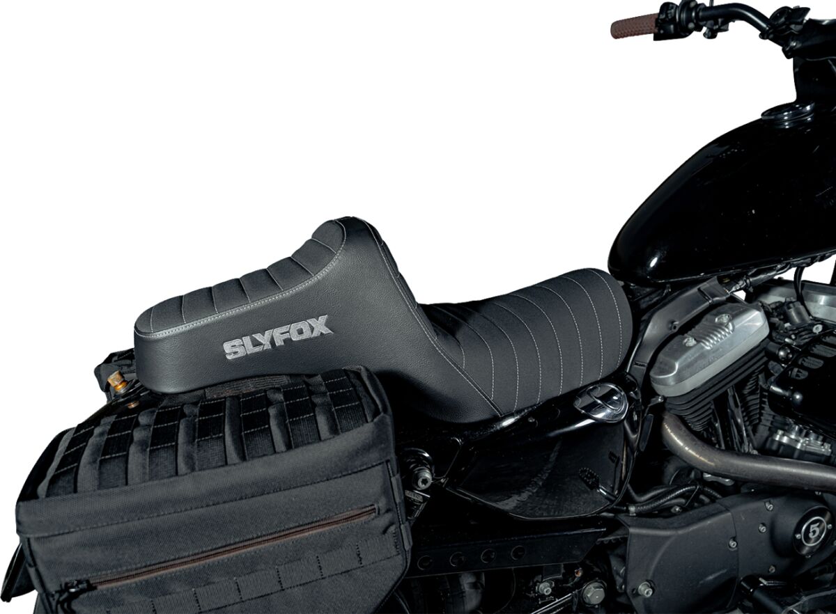 Slyfox Seat Highnoon Vinyl W/Slipstop SEATS-FOR HARLEY SPORTSTER Slyfox