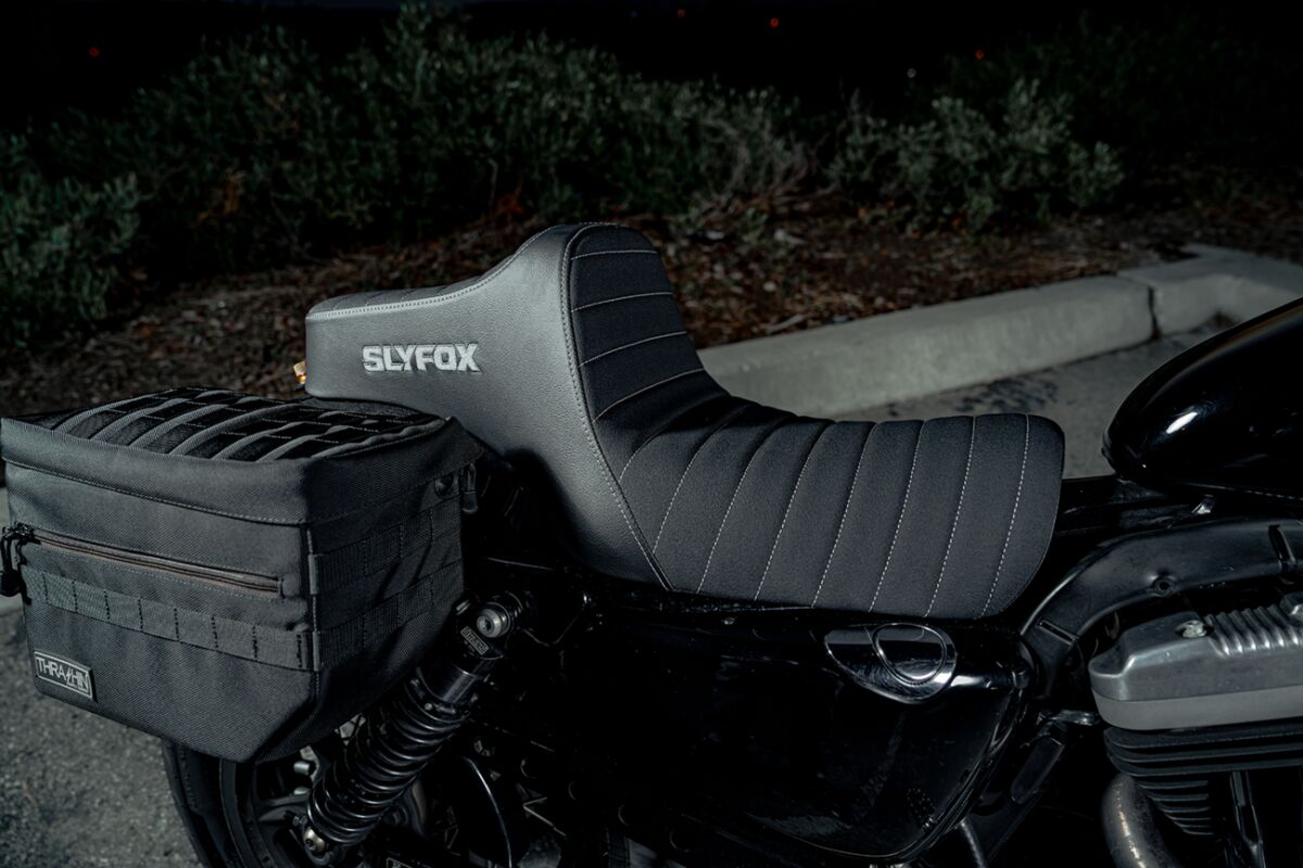 Slyfox Seat Highnoon Vinyl W/Slipstop SEATS-FOR HARLEY SPORTSTER Slyfox