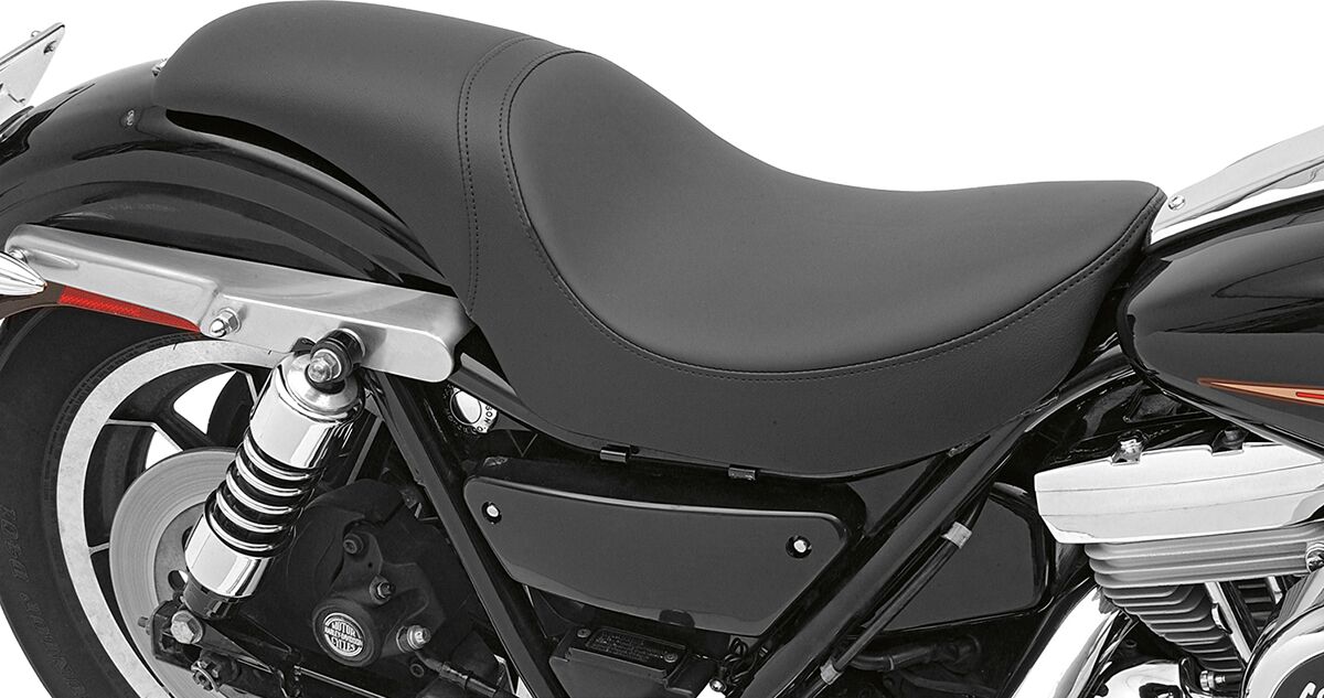 Drag Specialties Seats Seat Predator Front Full Length Vinyl Black Seat Drag Specialties Seats
