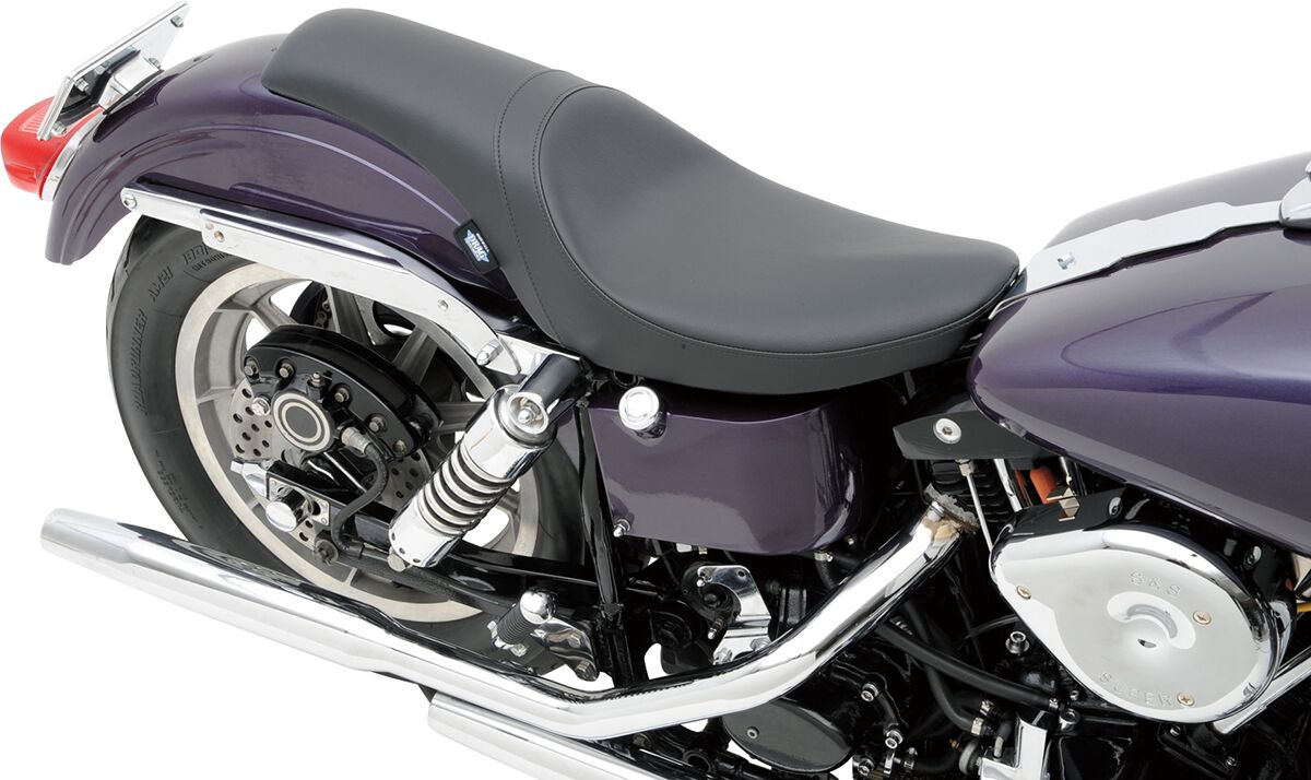 Drag Specialties Seats Seat Predator Rear Full Length Vinyl Black Seat Drag Specialties Seats