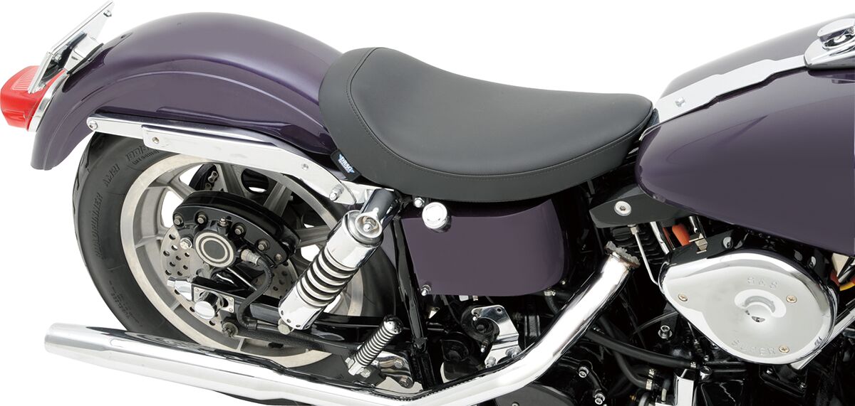 Drag Specialties Seats Seat Solo Front Low Profile Vinyl Black Seat Drag Specialties