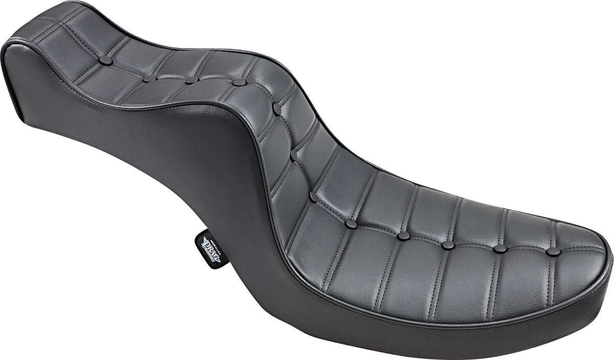 Drag Specialties Seats Seat Mini King And Queen Rear 2 Up Vinyl Black Seat Drag Specialties