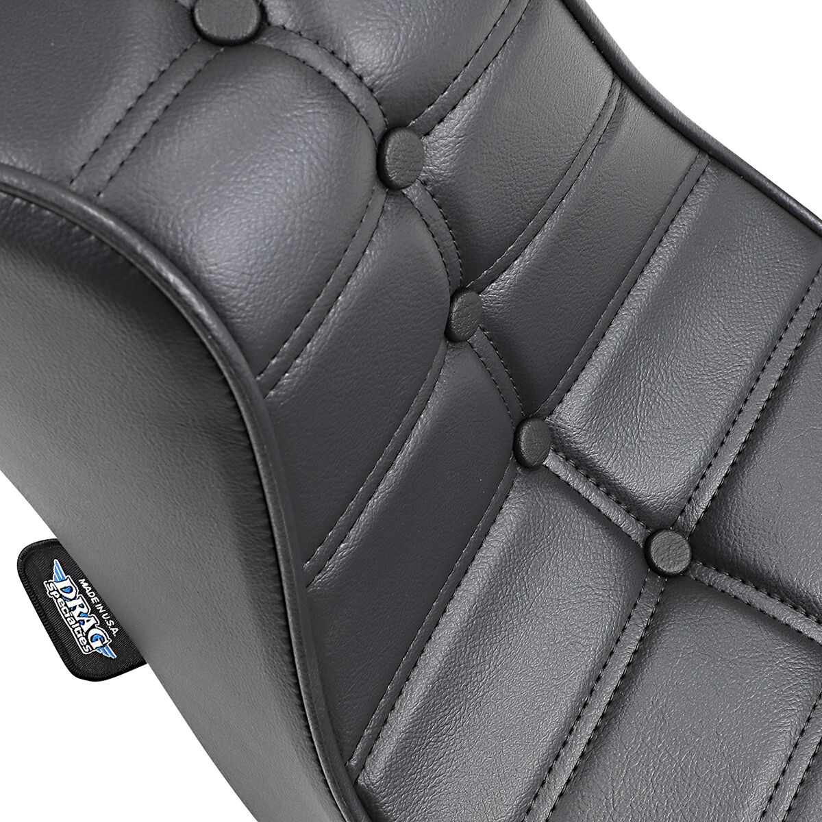 Drag Specialties Seats Seat Mini King And Queen Rear 2 Up Vinyl Black Seat Drag Specialties