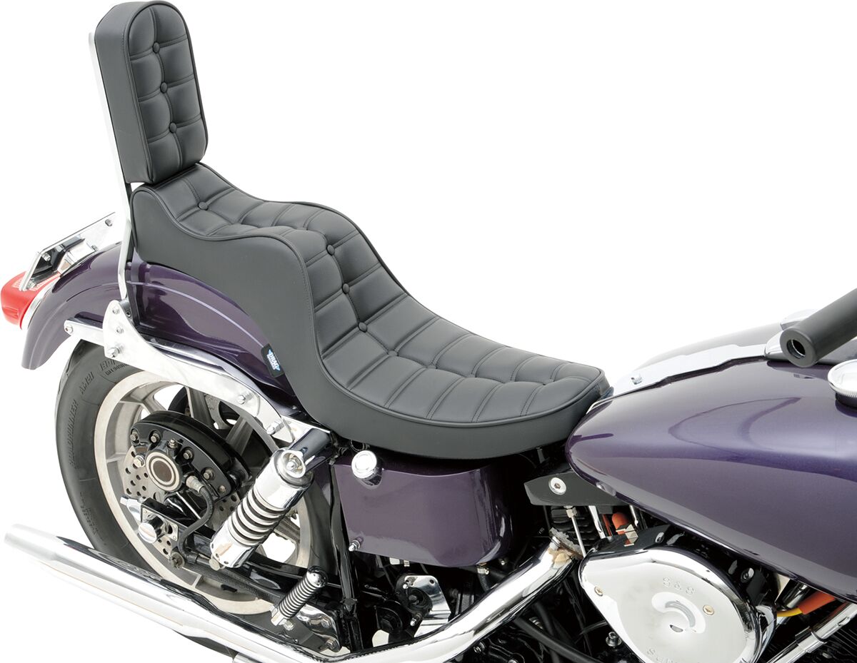 Drag Specialties Seats Seat Mini King And Queen Rear 2 Up Vinyl Black Seat Drag Specialties