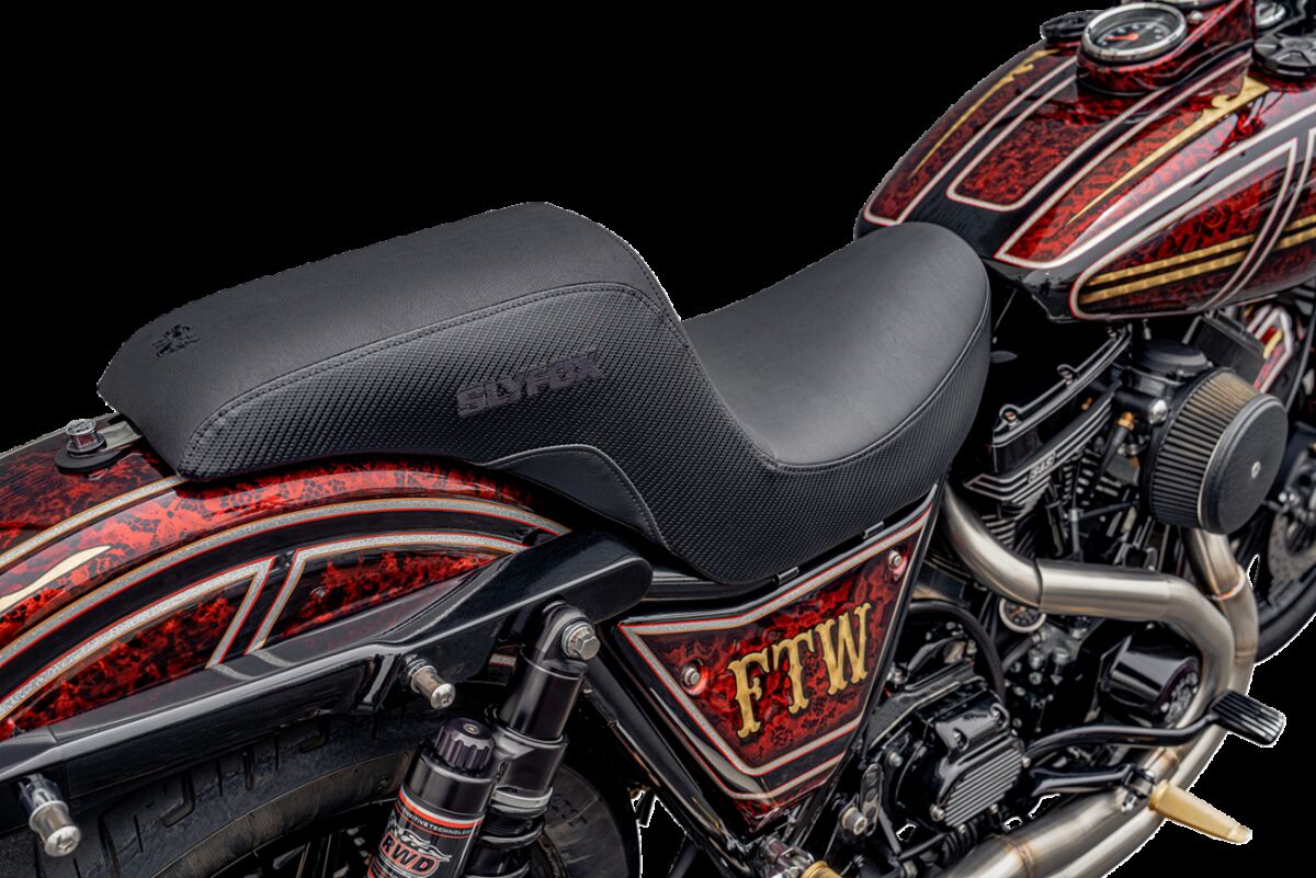 Slyfox The Drifter Seat, Black Logo - FXR Seat Slyfox