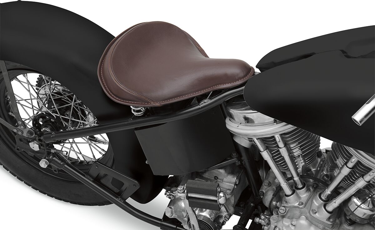 Drag Specialties Seats Seat Solo Lg Leather Brn SEATS-FOR HARLEY RIGID FRAME Drag Specialties