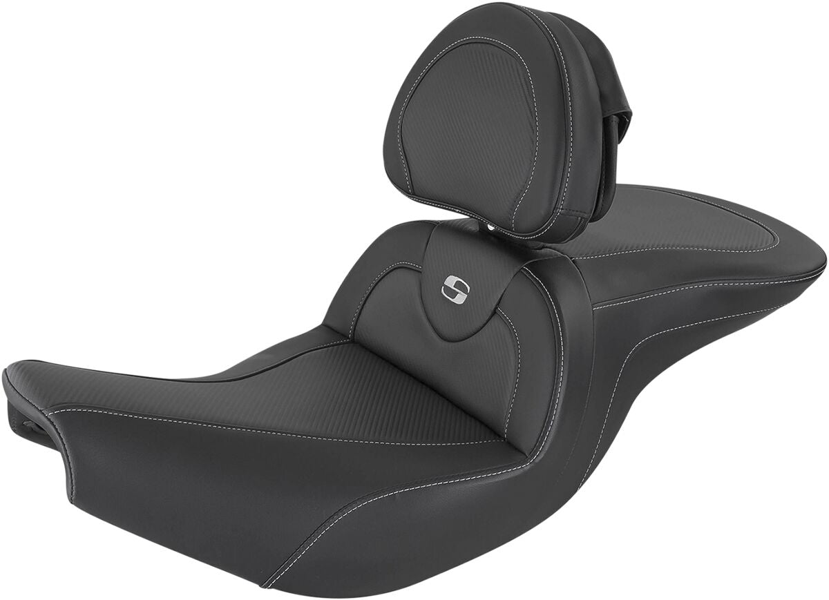 Saddlemen Roadsofa Carbon Fiber With Backrest Seat - 14+ Indian Seat Saddlemen