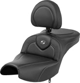 Saddlemen RoadSofa With Driver's Backrest, Black Carbon Fiber - 22+ Indian Seat Saddlemen