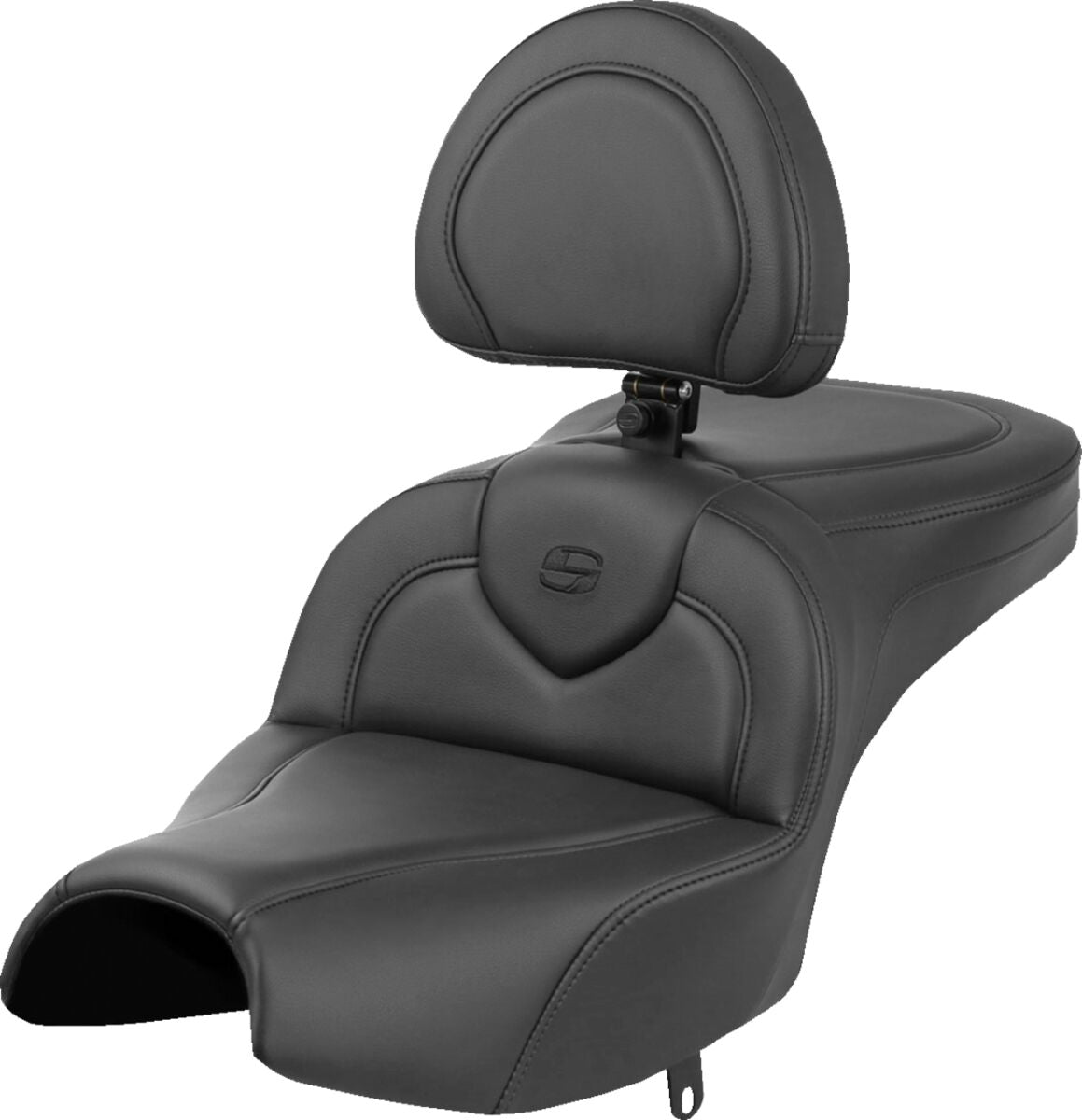 Saddlemen Roadsofa With Driver's Backrest, Black - 22+ Pursuit Seat Saddlemen