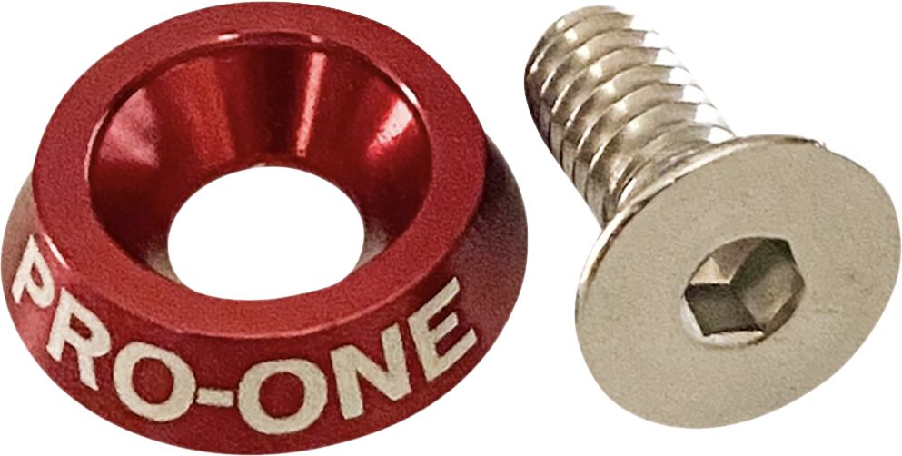 Pro One Perf.Mfg. Seat Knob 1/4 20 Red SEAT MOUNTING COMPONENTS Pro One Perf.Mfg.