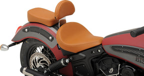 Drag Specialties Seats Pad Backrest Front Mild Smooth Design Brown Seat Backrests Drag Specialties Seats