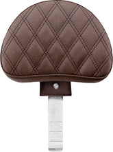 Saddlemen Backrest Driver LS Stiched, Brown - 97-24 Touring Seat Backrests Saddlemen