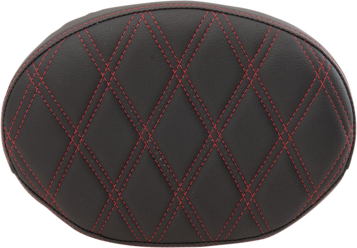 Drag Specialties Seats Pad Bkrst Oval Ddia Red Seat Backrests Drag Specialties
