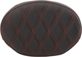Drag Specialties Seats Pad Bkrst Oval Ddia Red Seat Backrests Drag Specialties