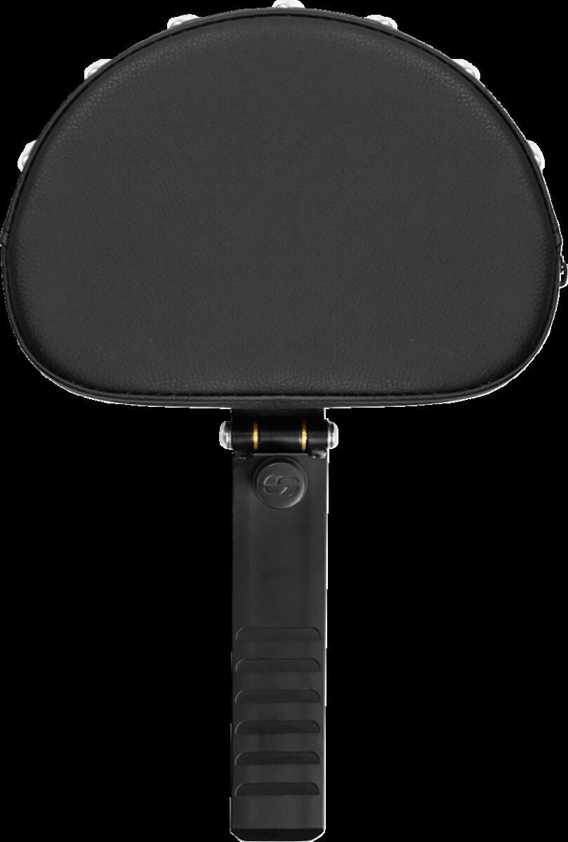 Saddlemen Backrest Solo Seat, Black Studs - Sportster Seat Backrests Saddlemen
