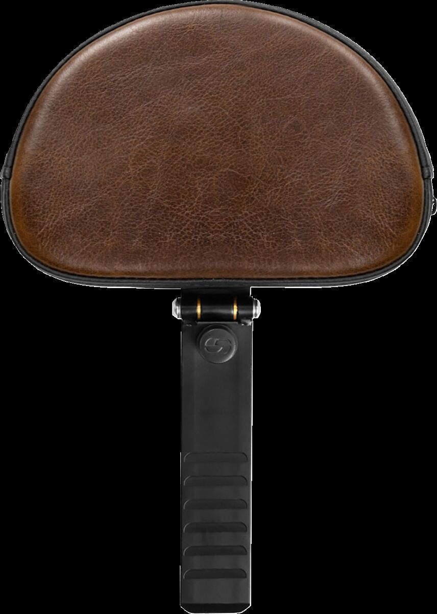 Saddlemen Backrest Lariat Solo Seat, Brown Leather - Sportster Seat Backrests Saddlemen