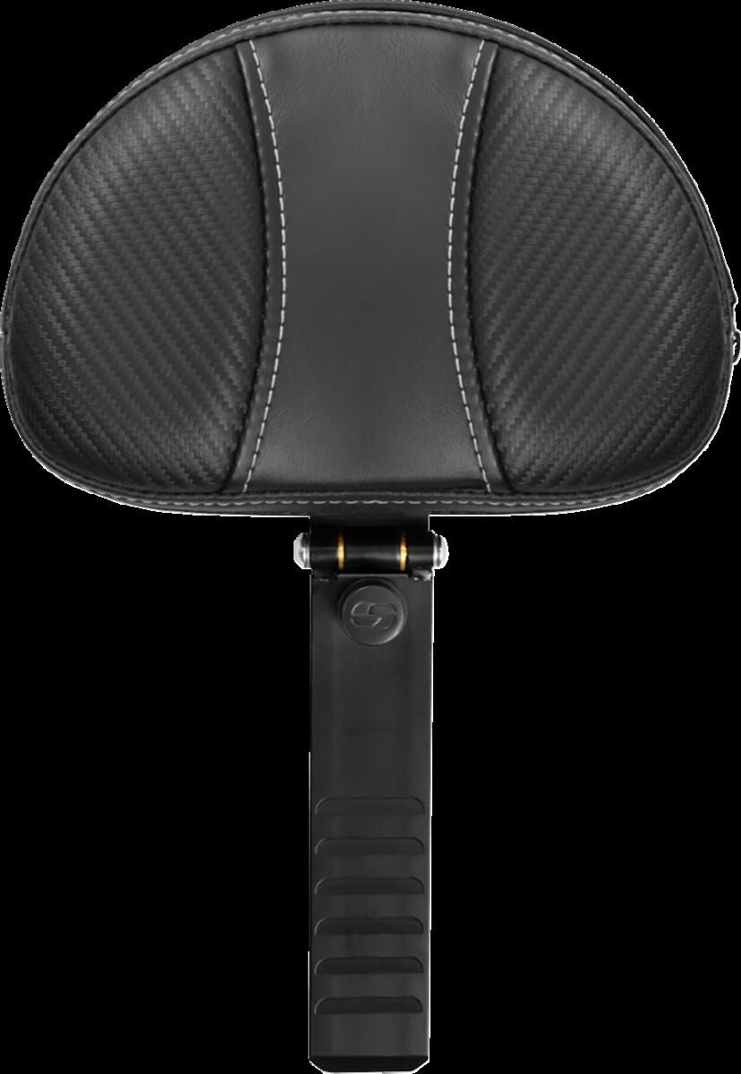 Saddlemen Backrest Dominator Solo Seat, Carbon Fiber - Sportster Seat Backrests Saddlemen