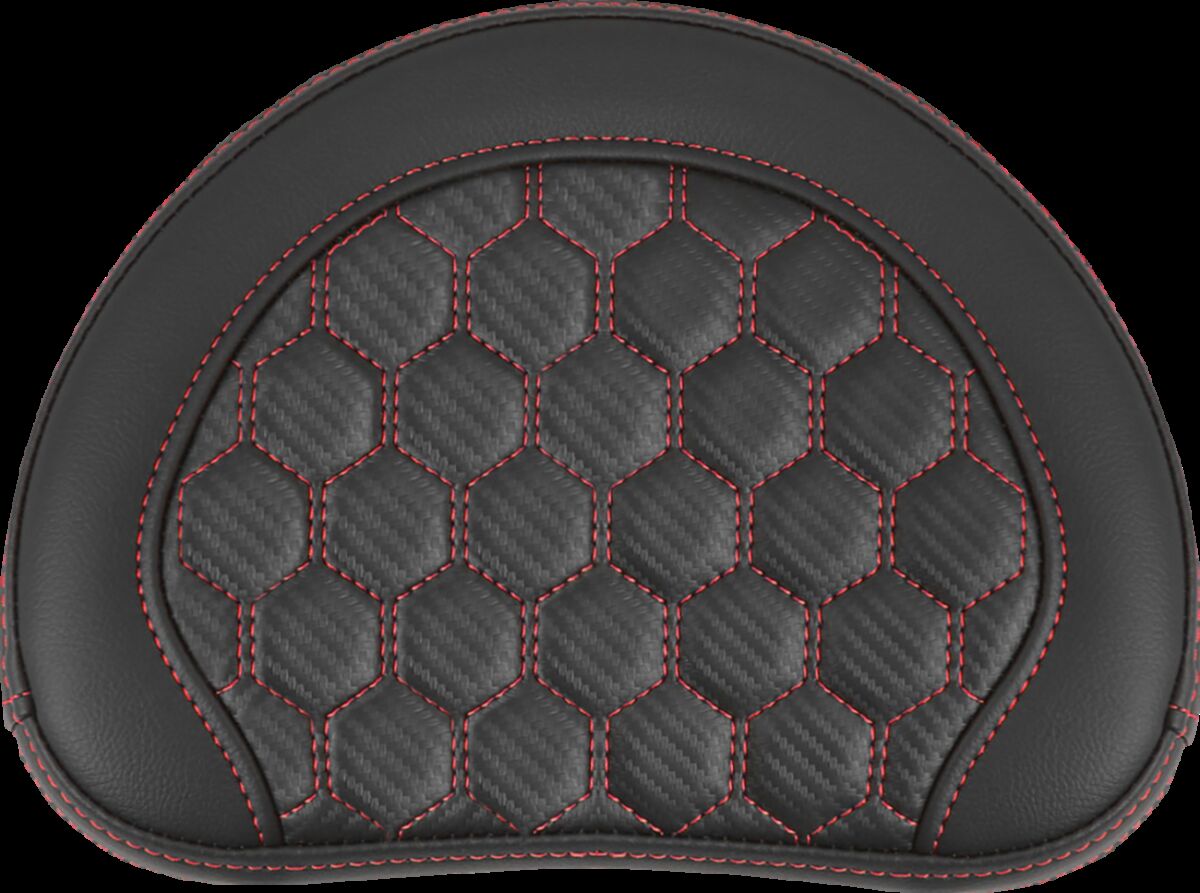 Saddlemen Sissy Bar Pad Contoured, Red Stitch Seat Backrests Saddlemen