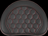 Saddlemen Sissy Bar Pad Contoured, Red Stitch Seat Backrests Saddlemen