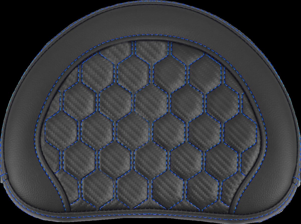 Saddlemen Sissy Bar Pad Contoured, Blue Stitch Seat Backrests Saddlemen