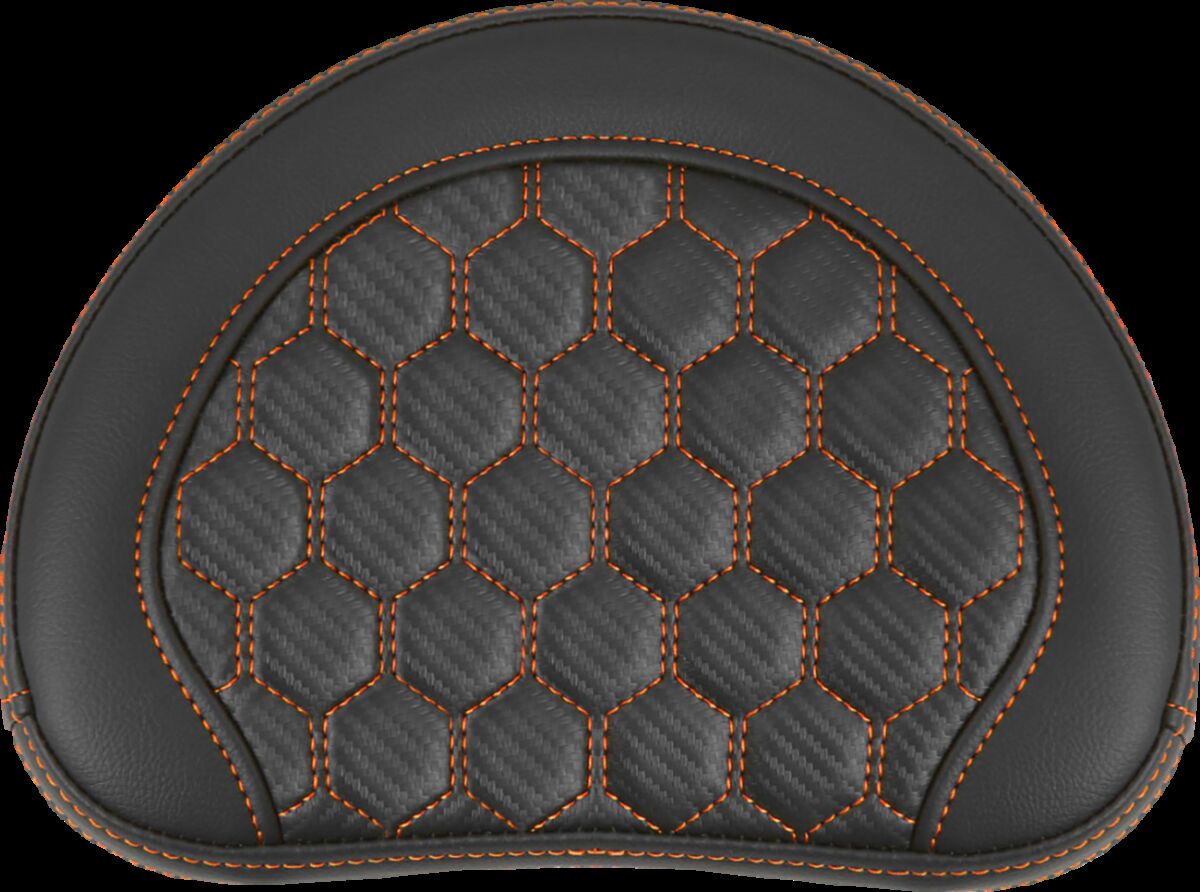 Saddlemen Sissy Bar Pad Contoured, Orange Stitch Seat Backrests Saddlemen