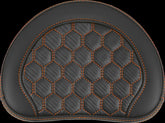 Saddlemen Sissy Bar Pad Contoured, Orange Stitch Seat Backrests Saddlemen