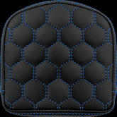 Saddlemen Sissy Bar Pad Short HC, Blue Stitch Seat Backrests Saddlemen