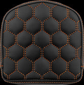 Saddlemen Sissy Bar Pad Short HC, Orange Stitch Seat Backrests Saddlemen