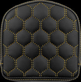 Saddlemen Sissy Bar Pad Short HC, Gold Stitch Seat Backrests Saddlemen