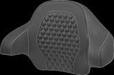 Saddlemen Tour Pack Backrest Pad Honeycomb, White Stitching - 14+ Touring Seat Backrests Saddlemen