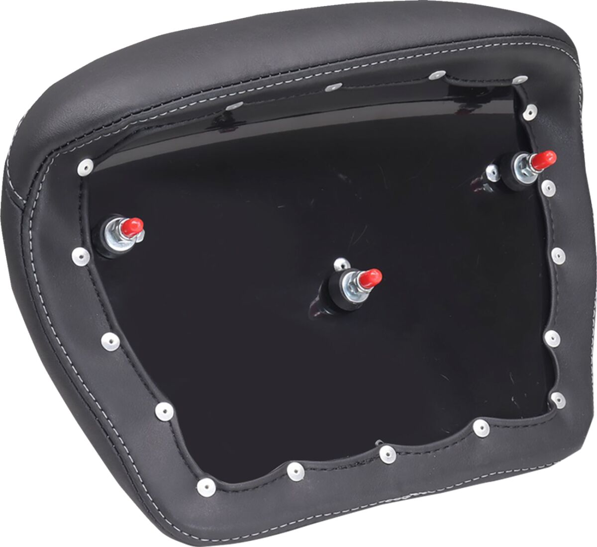 Mustang Pad Deluxe Tour Chopped Tour Pak Blk W/ Gun Metal Thread Seat Backrests Mustang