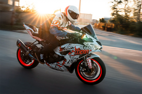 Domain Slabtown, White Full Face Helmet Icon