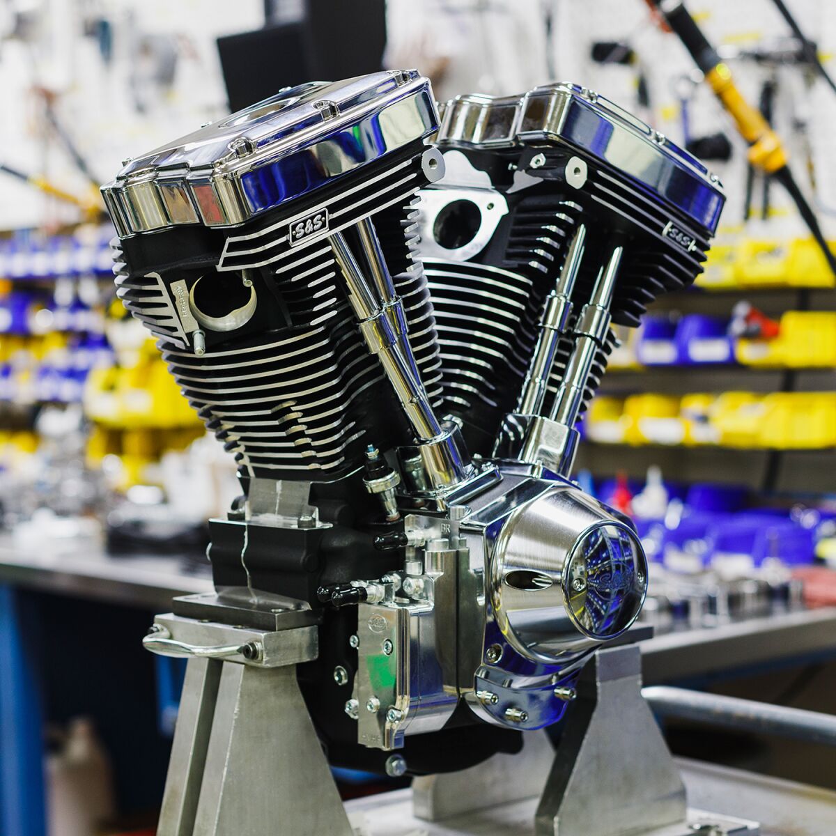 S&S Cycle Engine V124 Blk/Wb Lb Complete Engines S&S Cycle