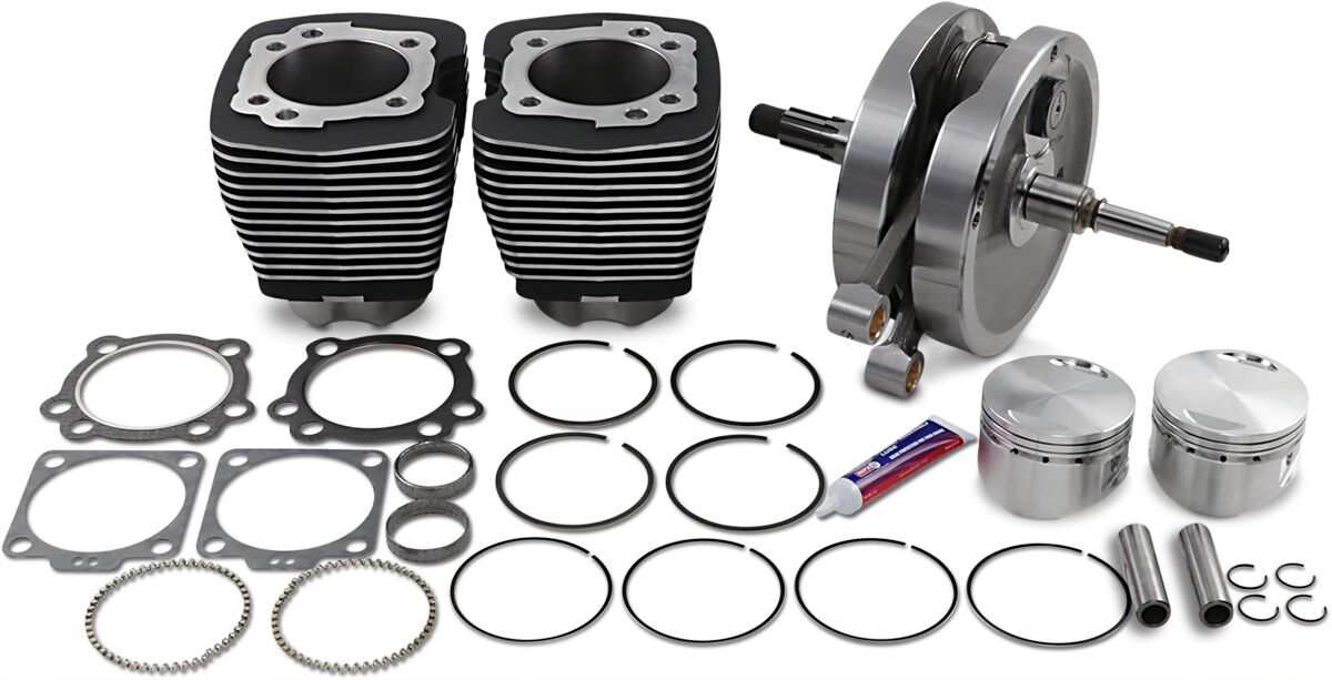 S&S Cycle Sidewinder 3 5/8" Big Bore Stroker Kit 96" Wrinkle Black Engine Performance Kits S&S Cycle