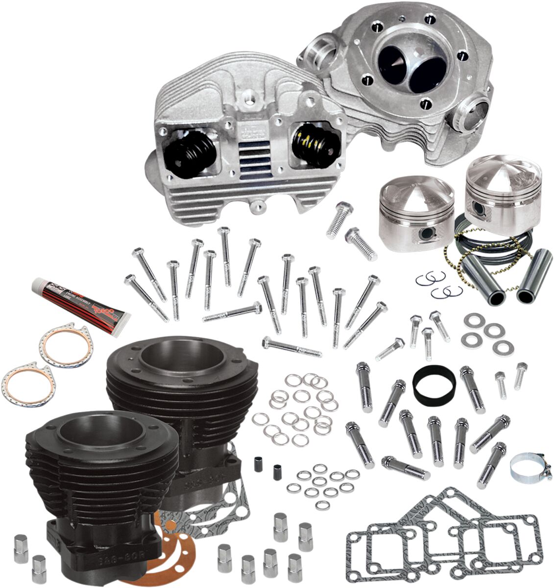S&S Cycle Top End Kit 80" Sh 80 Black Cylinders Parts S&S Cycle