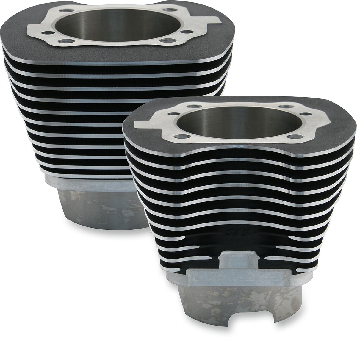 S&S Cycle Cylinder Set 4 1/8" Bore For 124" And 124" Hot Set Up® Kit Wrinkle Black Cylinders Parts S&S Cycle
