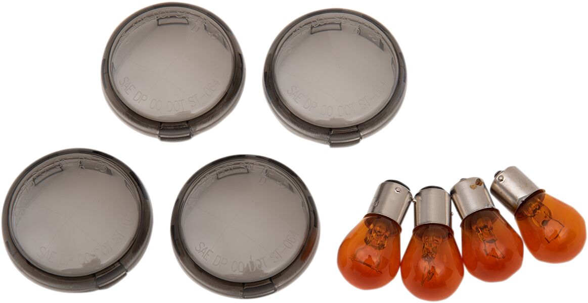 Drag Specialties Turn Signal Lens Bullet Smoke Turn Signals Drag Specialties