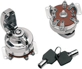 Drag Specialties Ignition Swich 6 Pole Round Key Switch Drag Specialties