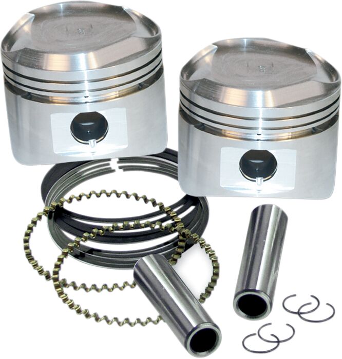 S&S Cycle Super Stock Piston Kit 3 1/2" + 0.020" W/ Rings Pistons And Rings Kits S&S Cycle