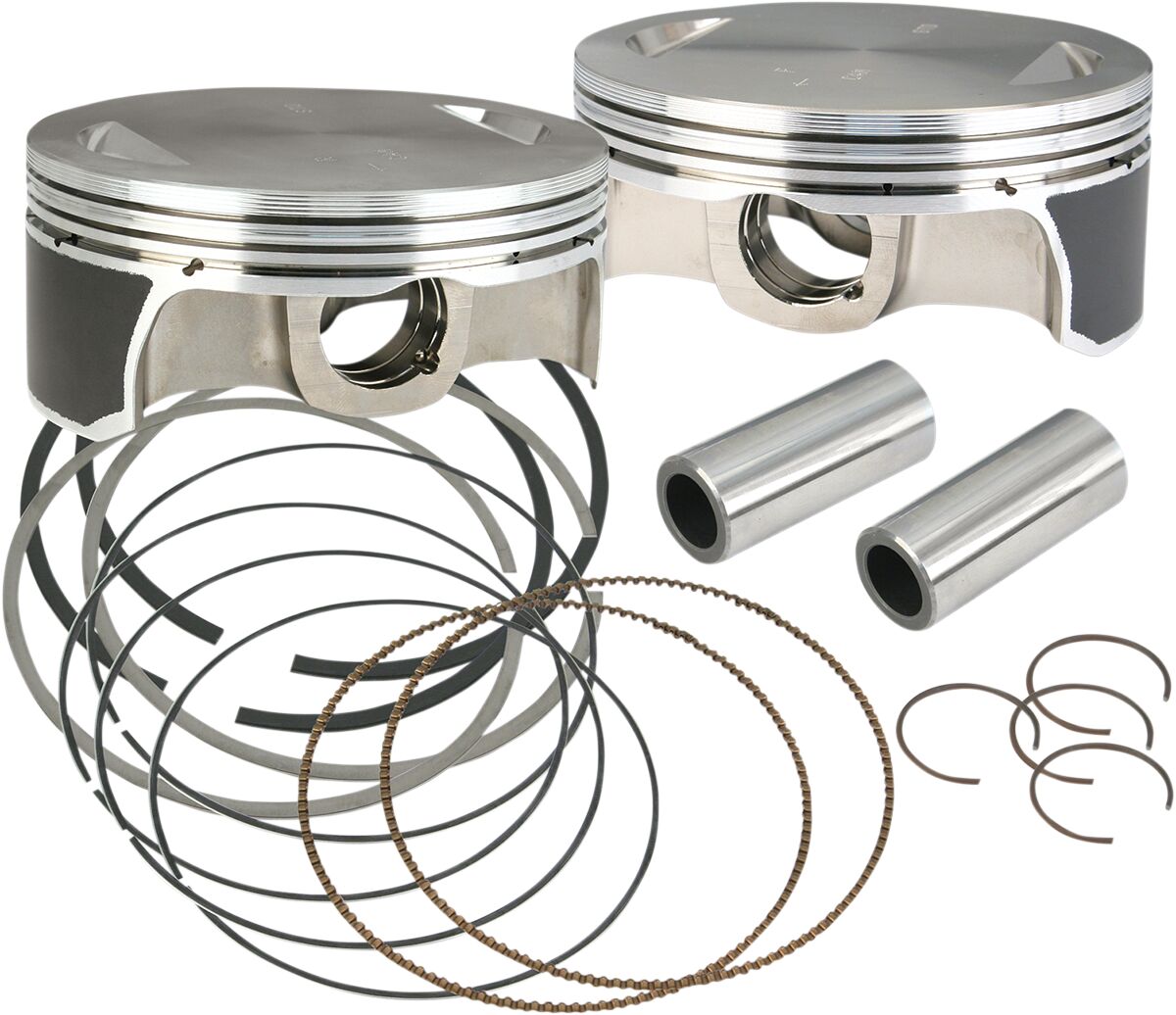 S&S Cycle Piston,Set,4 1/8",+.010,Fd,Packaged,.927"Wp,Revised,Hsf, Pistons And Rings Kits S&S Cycle