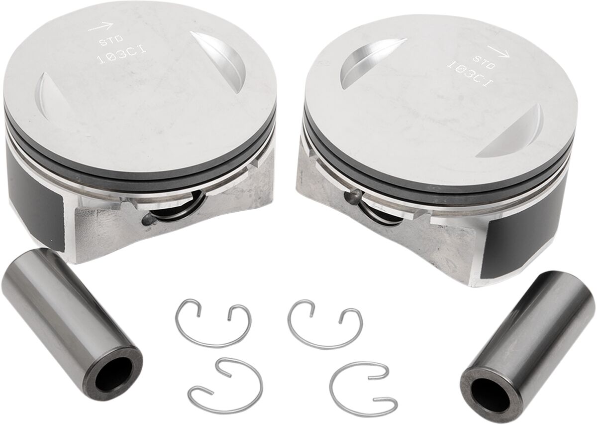 Drag Specialties Replacement Piston Kit 103 Twin Cam Bore + 0.005" Pistons Only Drag Specialties