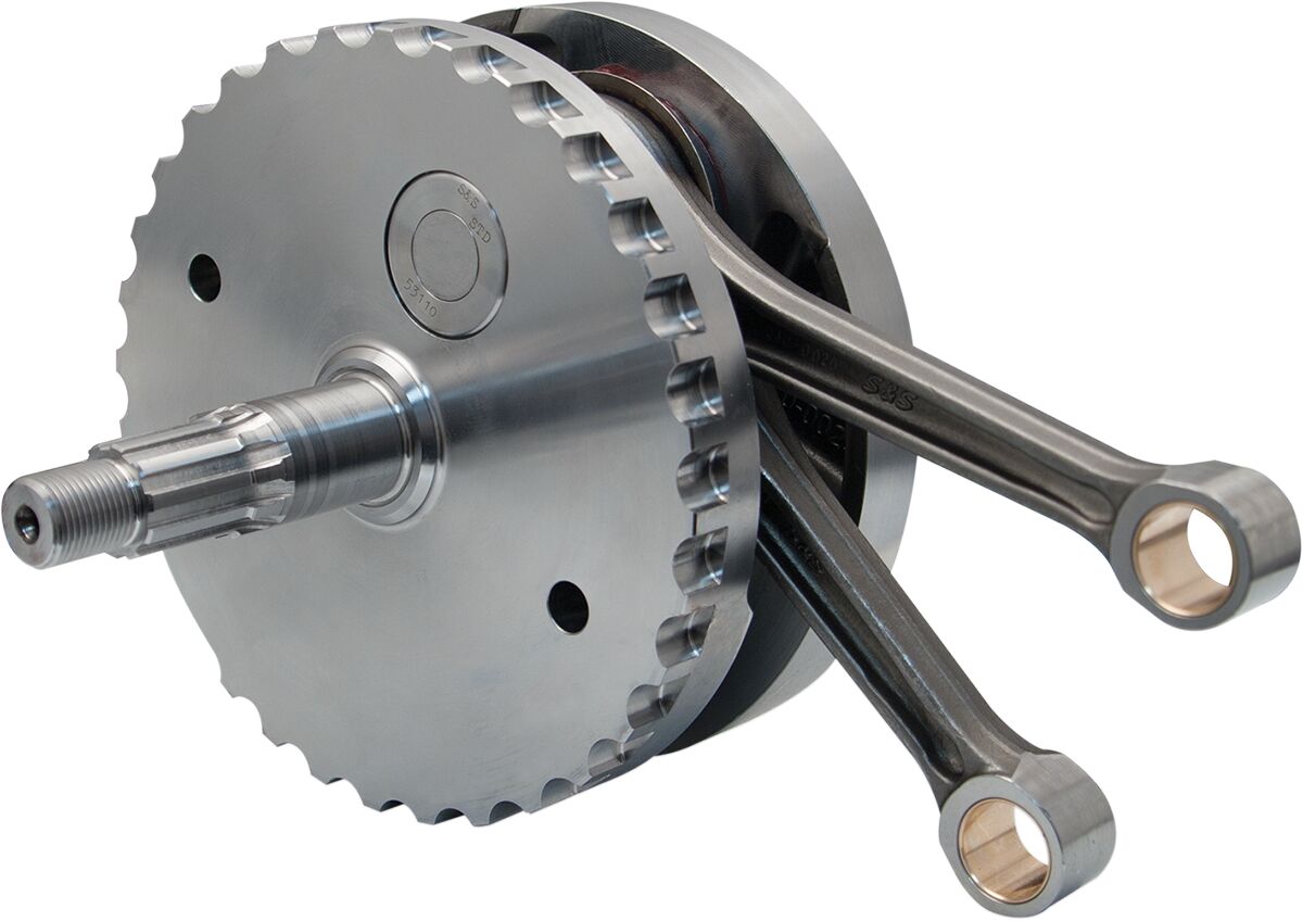 S&S Cycle 106" Stroker Kit Flywheel Assembly For Tc88 B W/ 4.5" Stroke Flywheel & Rod Assemblies S&S Cycle