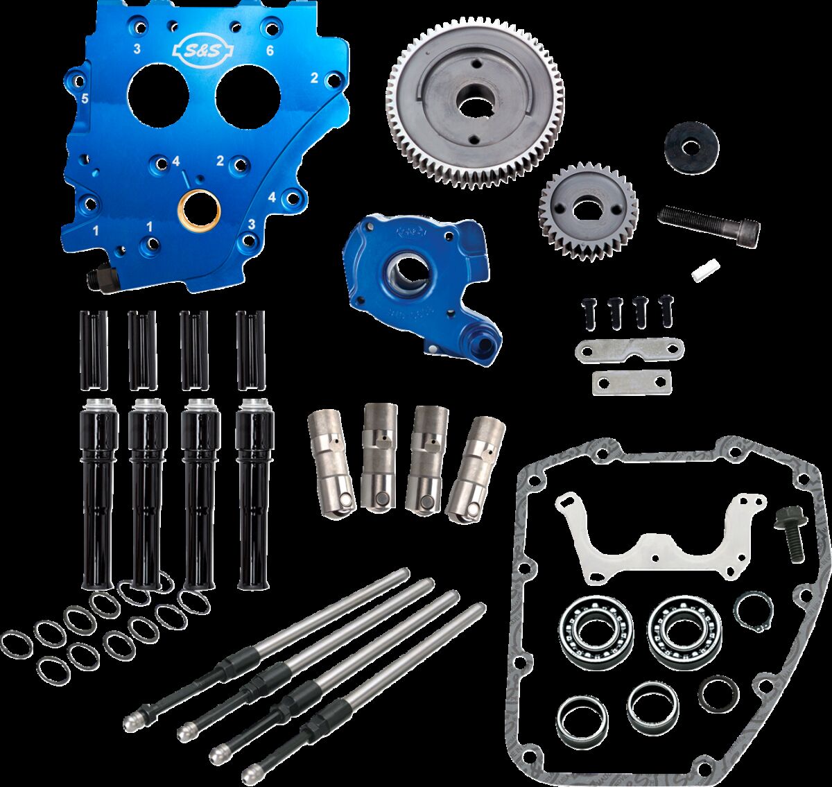 S&S Cycle Cam Chest Kit W/O Cams Gear Drive Oil Cooled Blk Pr Tc 99 06 Cams & Parts S&S Cycle