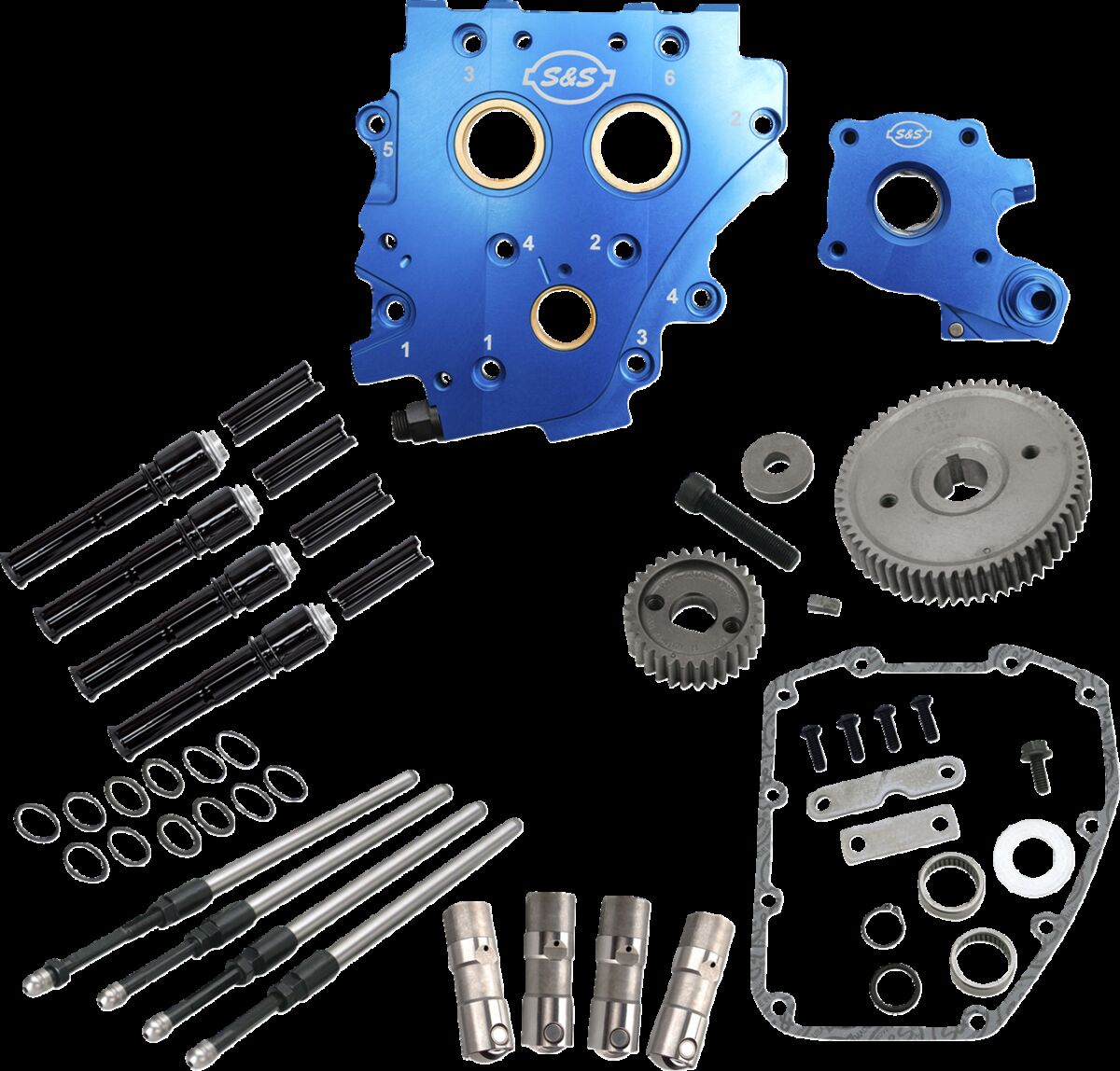 S&S Cycle Cam Chest Kit W/O Cams Gear Drive Wtr Cooled Blk Pr Tc 07 16 Cams & Parts S&S Cycle