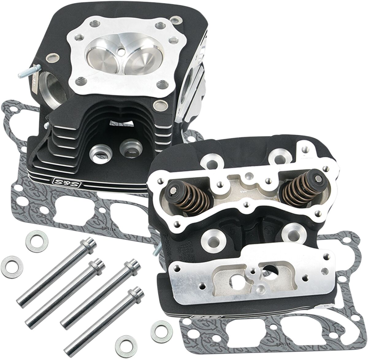 S&S Cycle Cylinder Head Kit Super Stock 79cc Wrinkle Black Heads S&S Cycle