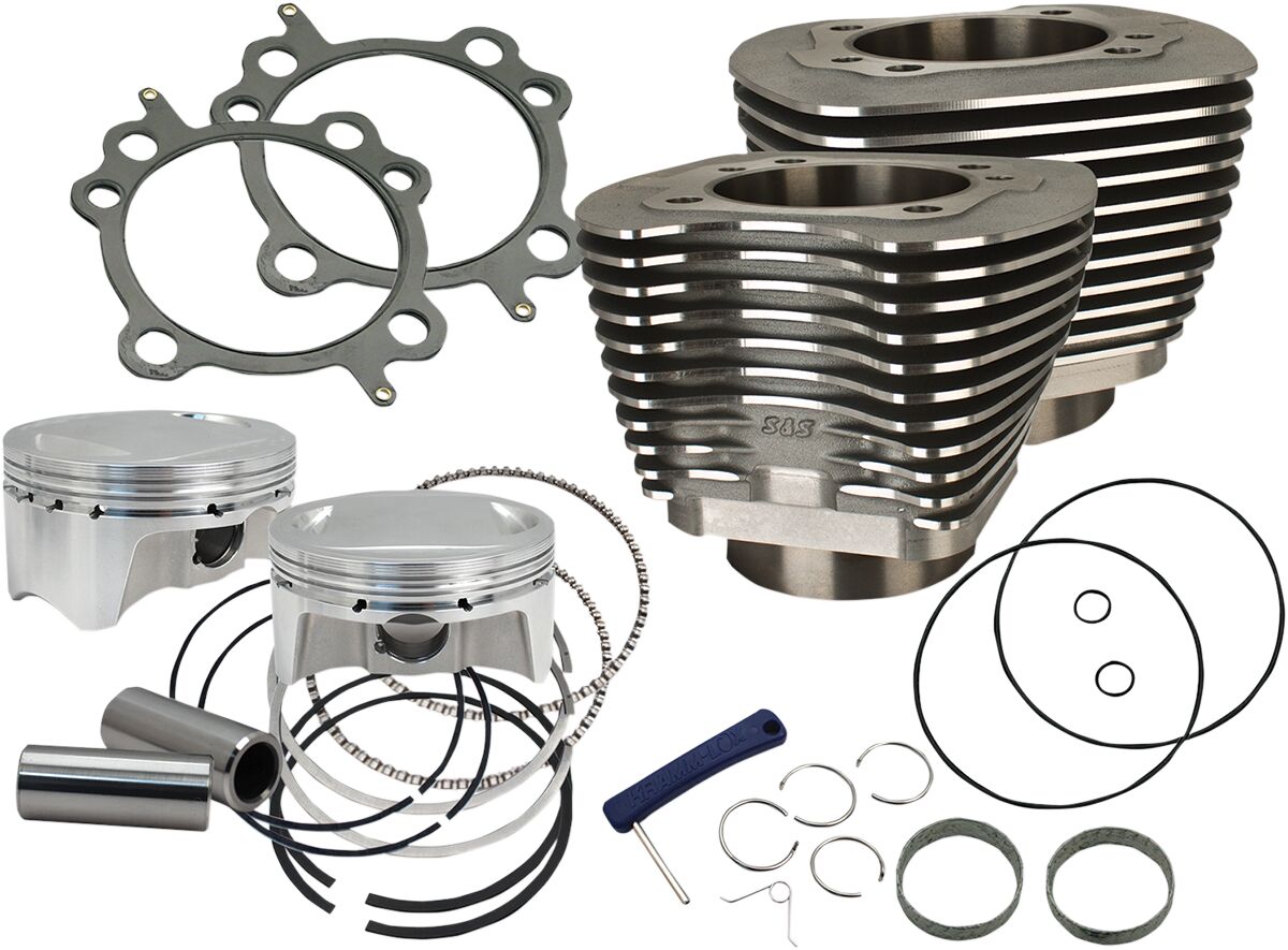 S&S Cycle Cylinder,Kit,3.937"Bore,Cp Pistons®,4.937",4"Stroke,920 0101,W/Black, Cylinders Parts S&S Cycle